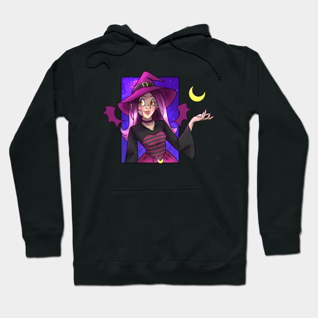 Crescent Moon Witch Hoodie by Fizzy Vee